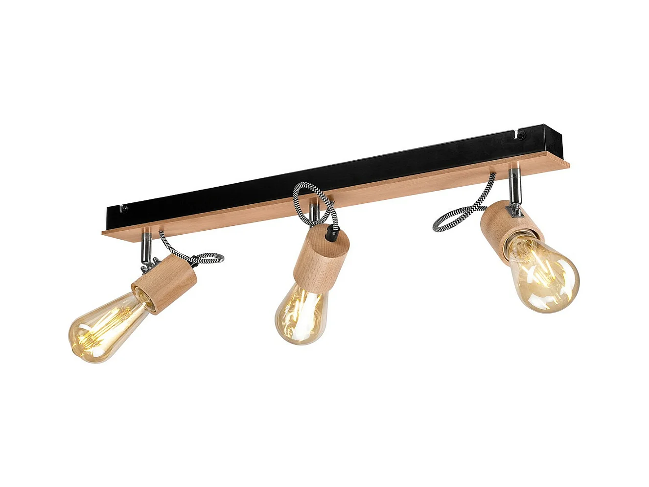 Plafonnier Gustavo, Marron, 13x61x10 cm, EPIKASA