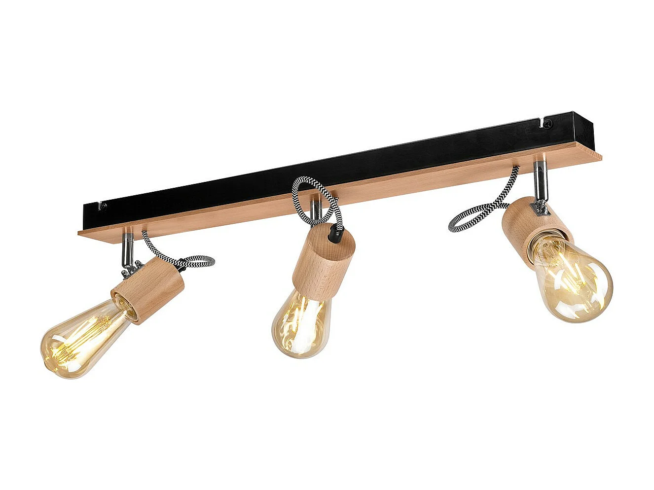 Plafonnier Gustavo 5, Marron, 13x61x10 cm, Seven Design