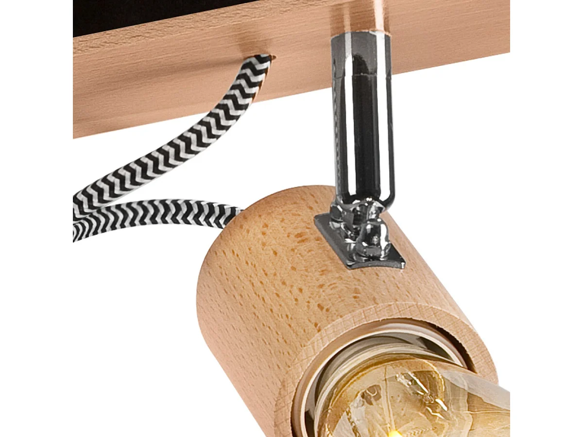 Plafonnier Gustavo 5, Marron, 13x61x10 cm, Seven Design