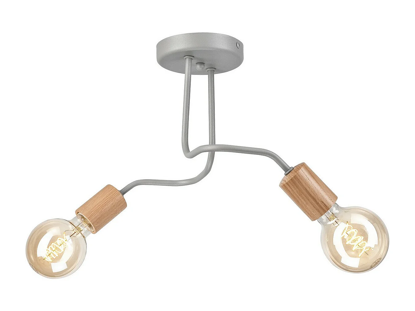 Plafonnier Conor, Argent, 26x45x45 cm, Seven Design