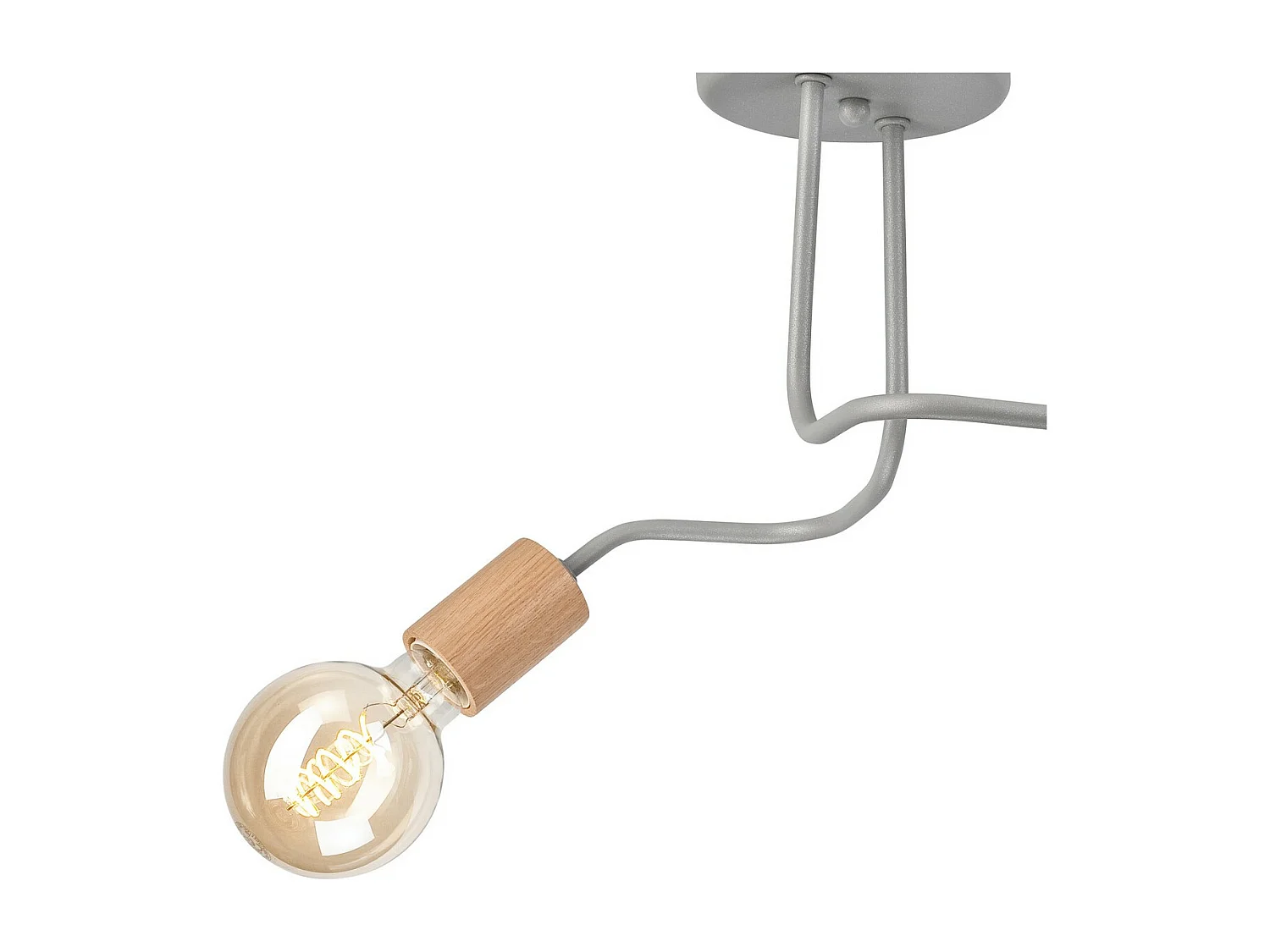 Plafonnier Conor, Argent, 26x45x45 cm, Seven Design