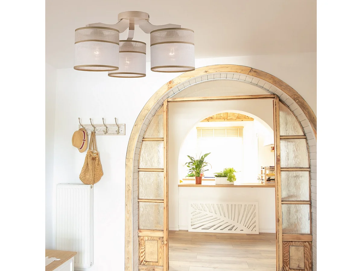 Plafondlamp Andrea, Wit, 23x40x4 cm, Seven Design