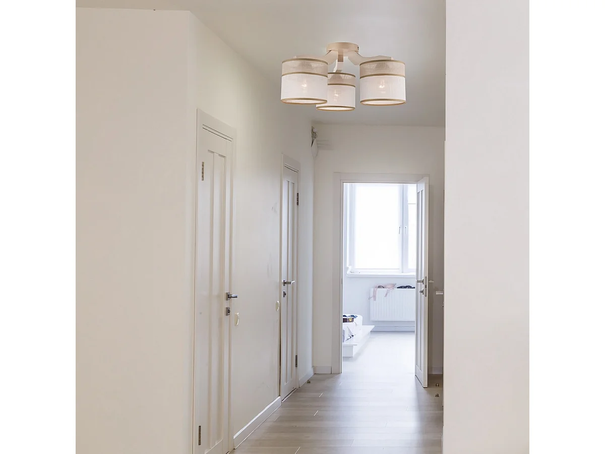 Plafondlamp Andrea, Wit, 23x40x4 cm, Seven Design