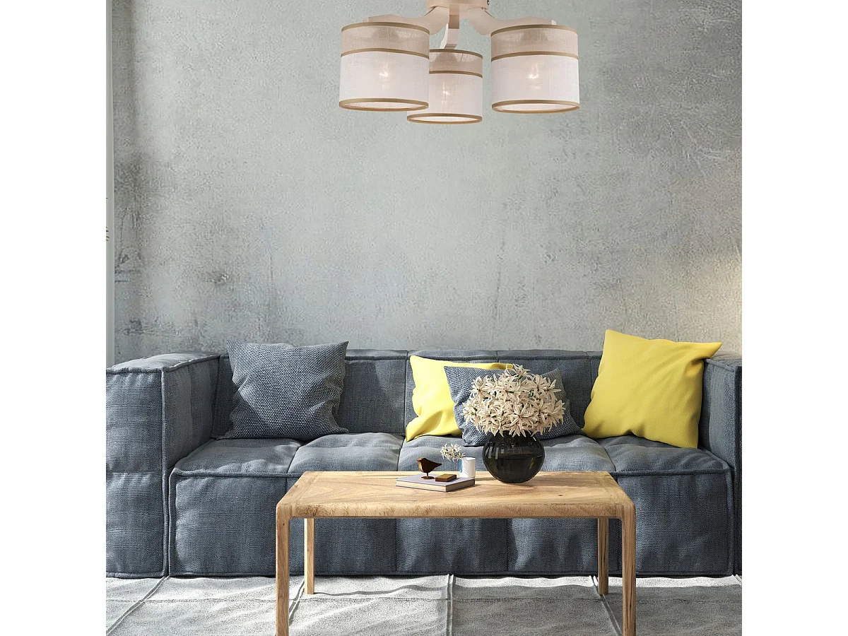 Plafondlamp Andrea, Wit, 23x40x4 cm, Seven Design