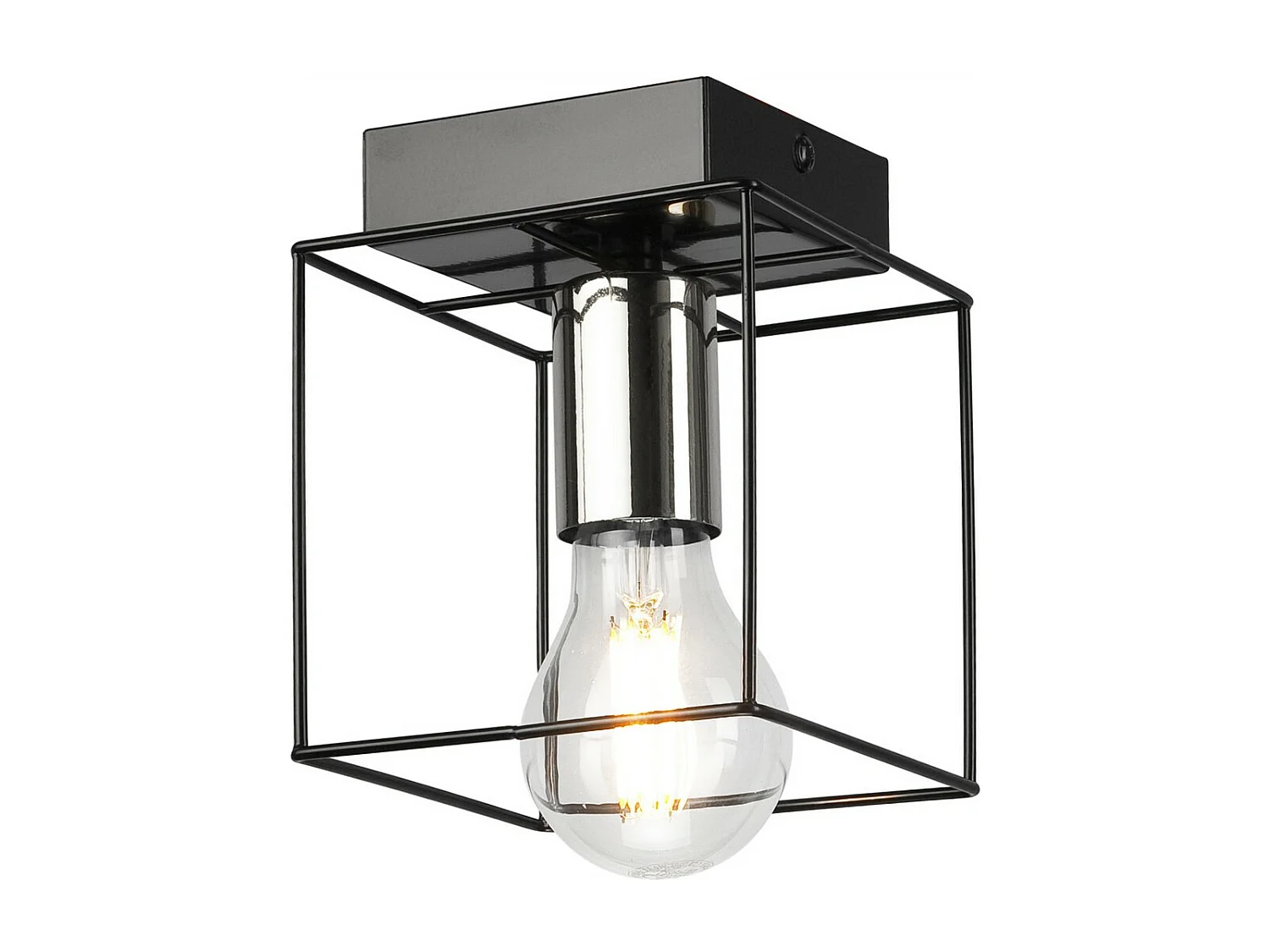 Plafondlamp Mika 7, Zwart, 17x13x13 cm, Seven Design