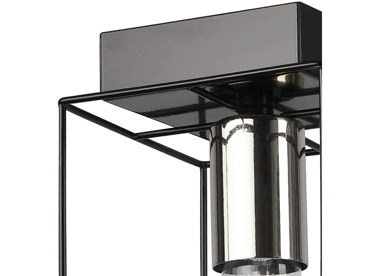 Plafondlamp Mika 7, Zwart, 17x13x13 cm, Seven Design