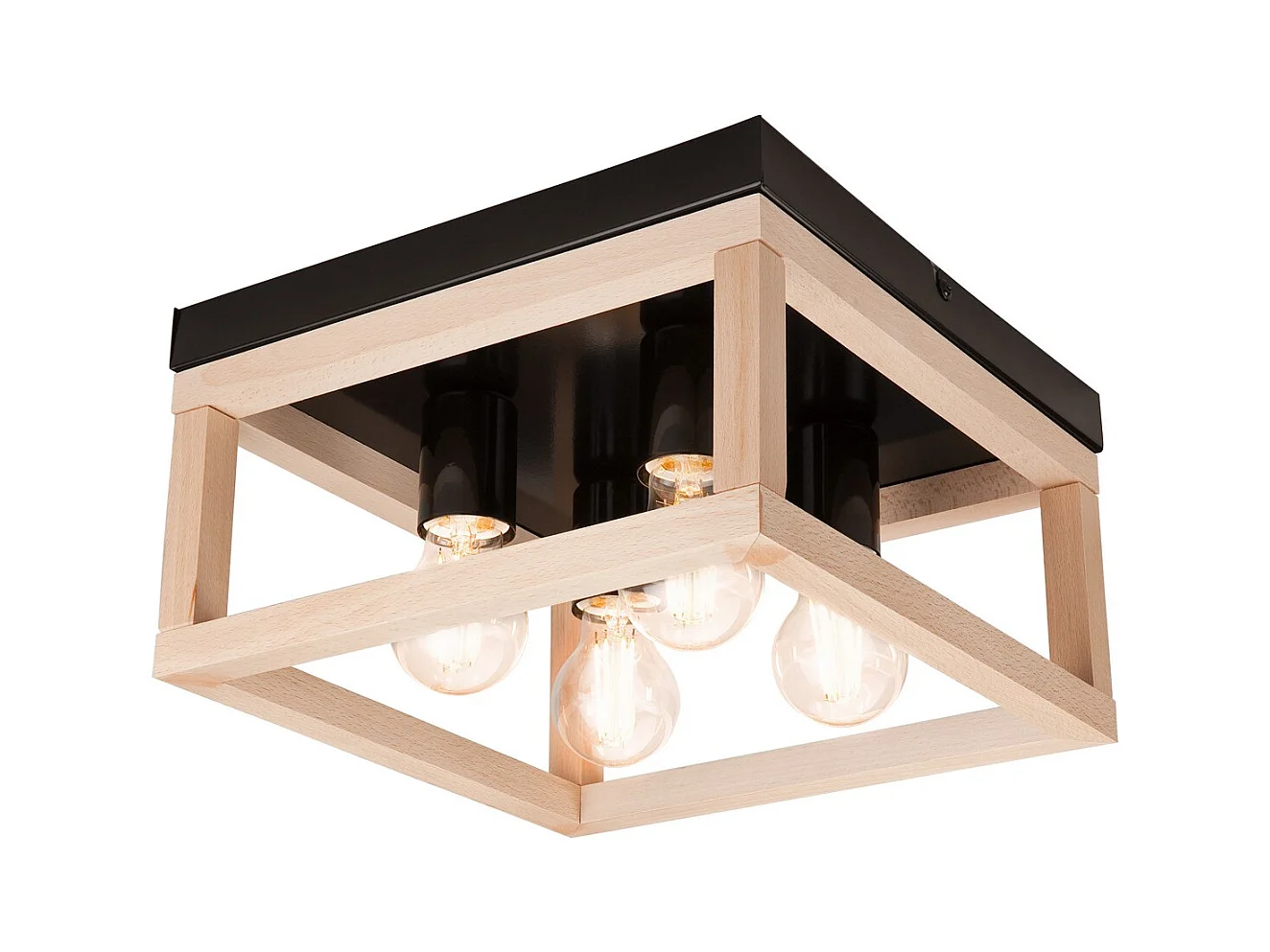 Plafondlamp Villy, Bruin, 16,5x30x30 cm, EPIKASA