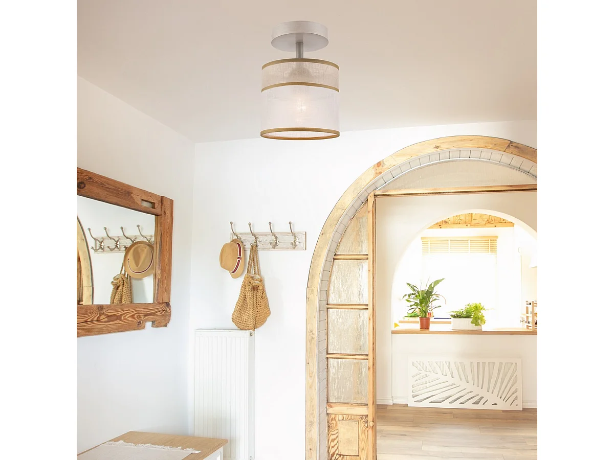 Lampada a Soffitto Andrea, Bianco, 25x16x16 cm, Seven Design