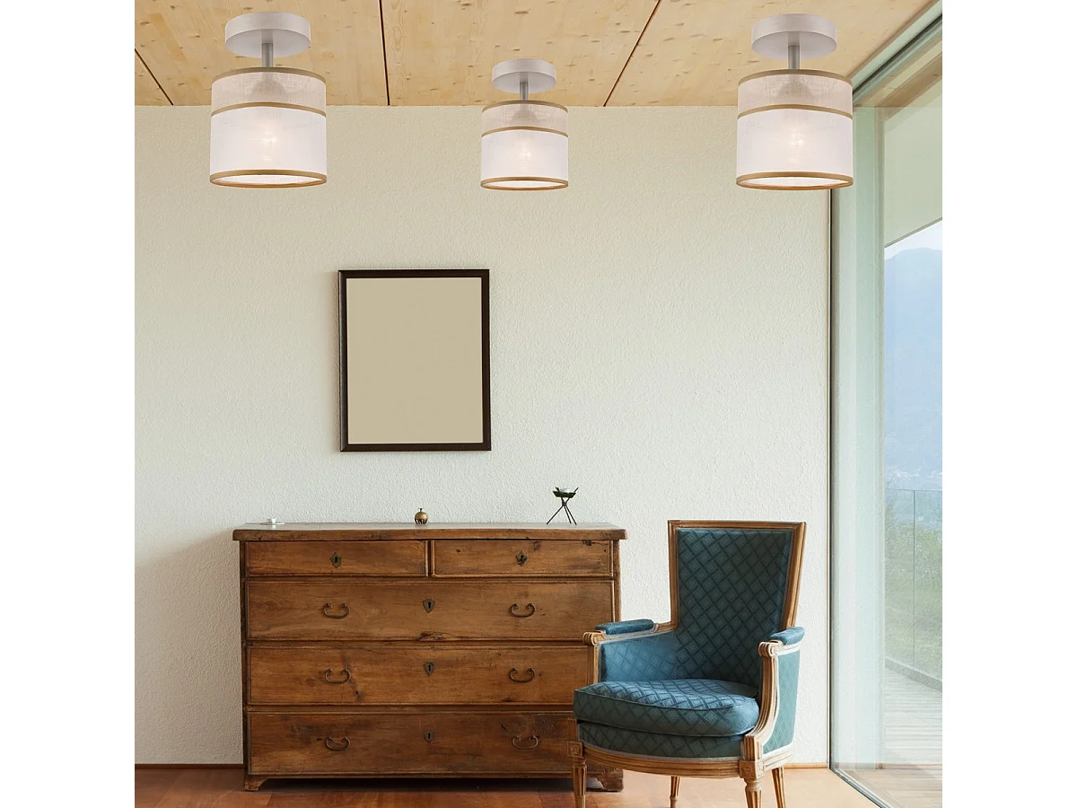 Lampa Sufitowa Andrea, Biały, 25x16x16 cm, Seven Design