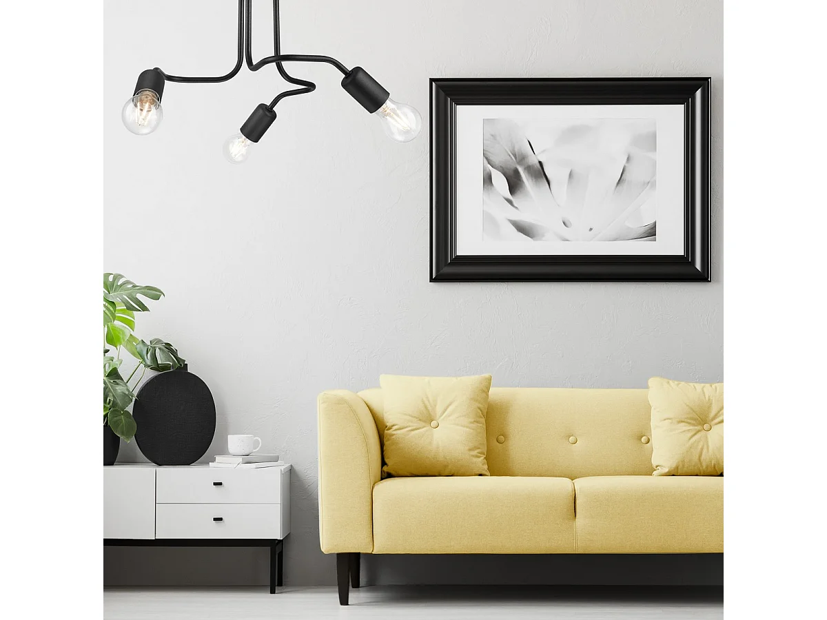 Lampa Sufitowa Charlie, Czarny, 26x40x40 cm, Seven Design