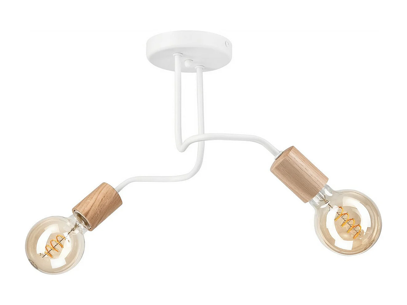 Plafonnier Conor, Blanc, 26x45x45 cm, Seven Design