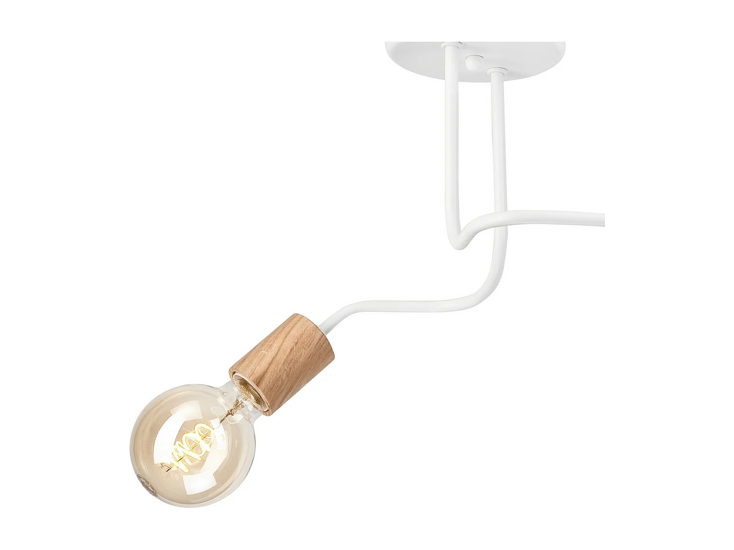 Plafonnier Conor, Blanc, 26x45x45 cm, Seven Design