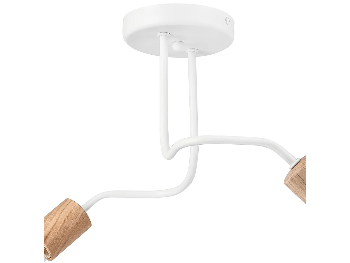 Plafonnier Conor, Blanc, 26x45x45 cm, Seven Design