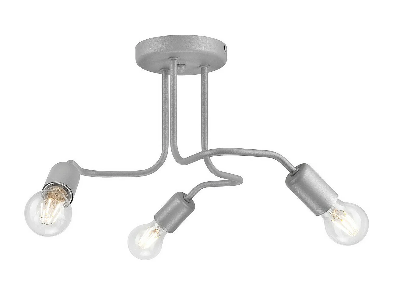 Plafondlamp Charlie, Zilver, 26x40x40 cm, Seven Design