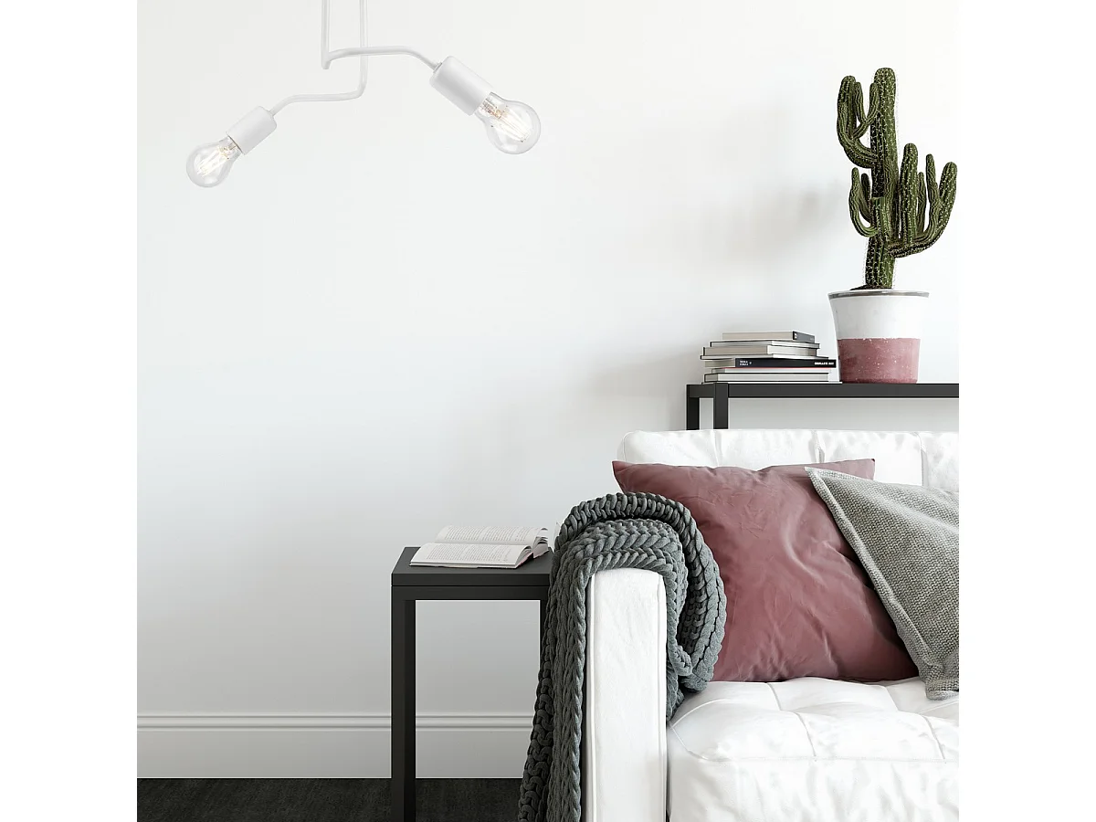 Lampa Sufitowa Charlie, Biały, 26x45x32 cm, Seven Design