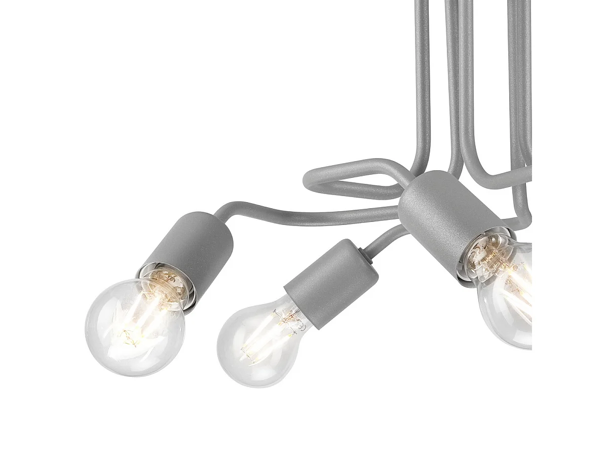 Plafonnier Charlie, Argent, 26x44x40 cm, Seven Design