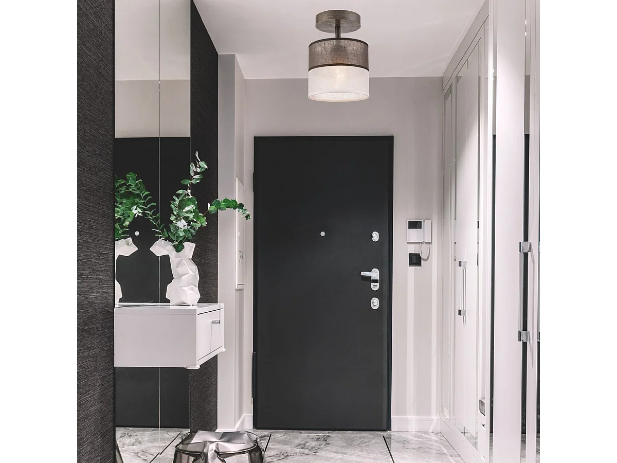 Lampada a Soffitto Andrea, Grigio, 25x16x16 cm, Seven Design