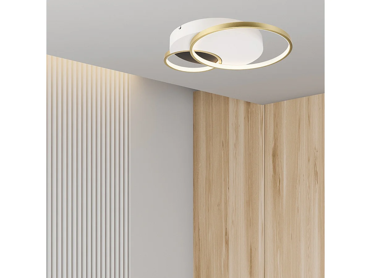 Plafonnier Benito, Blanc, 7x57x57 cm, Seven Design