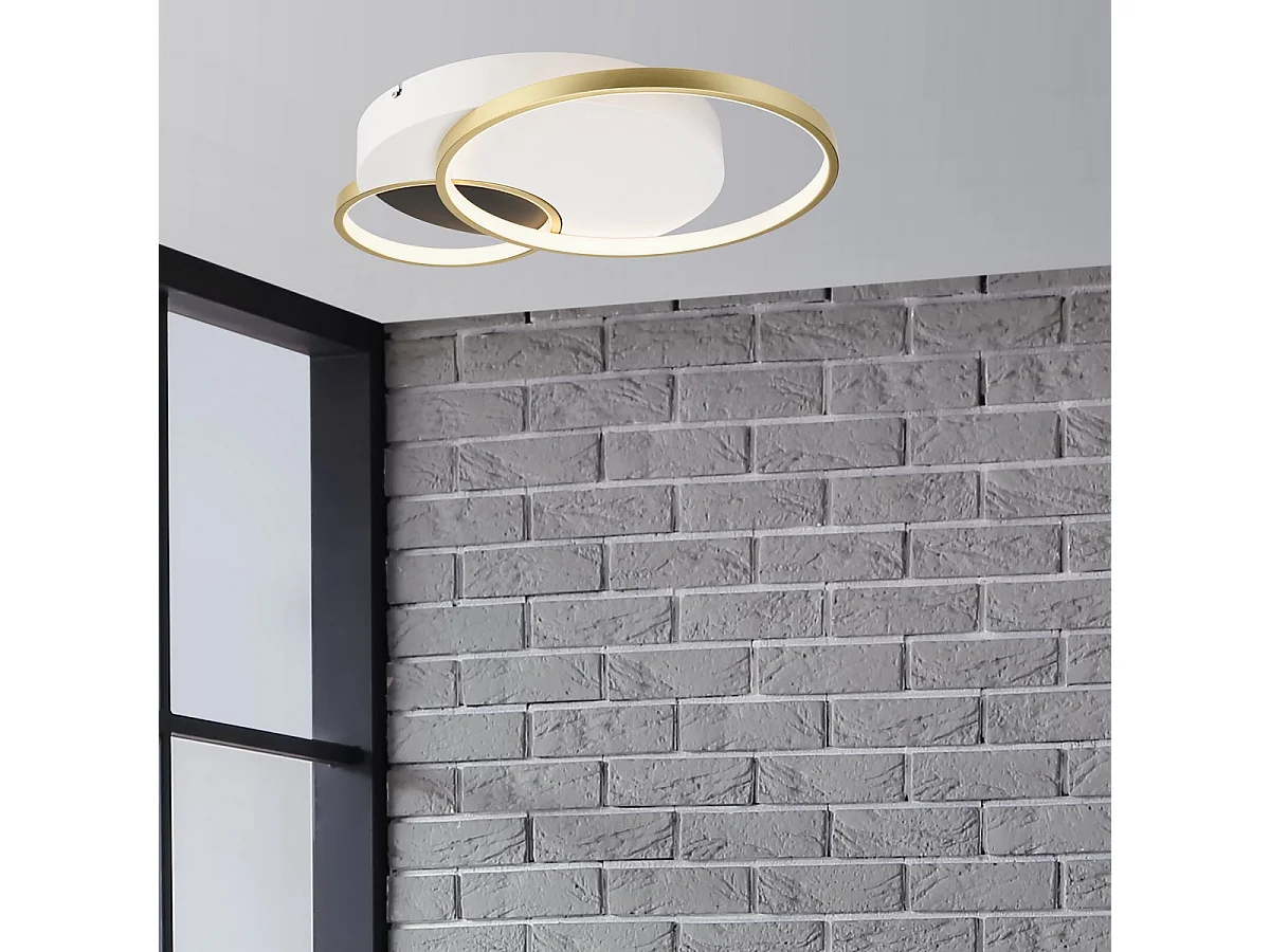 Plafonnier Benito, Blanc, 7x57x57 cm, Seven Design