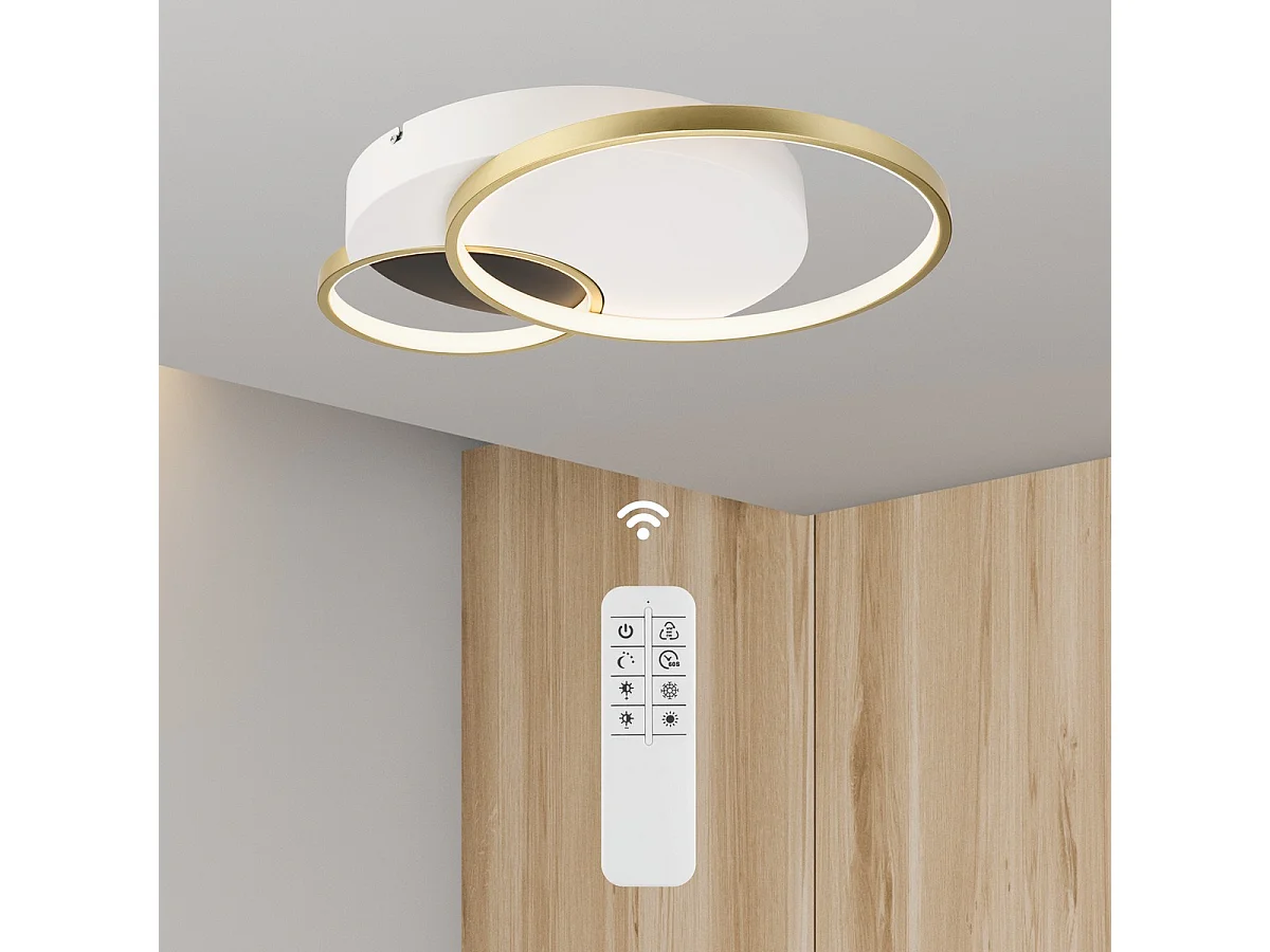 Plafonnier Benito, Blanc, 7x57x57 cm, Seven Design