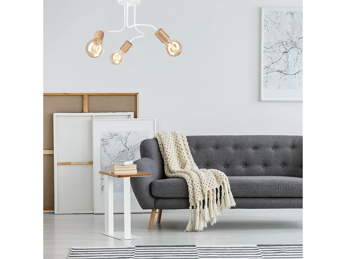 Lampa Sufitowa Conor, Biały, 26x40x40 cm, Seven Design