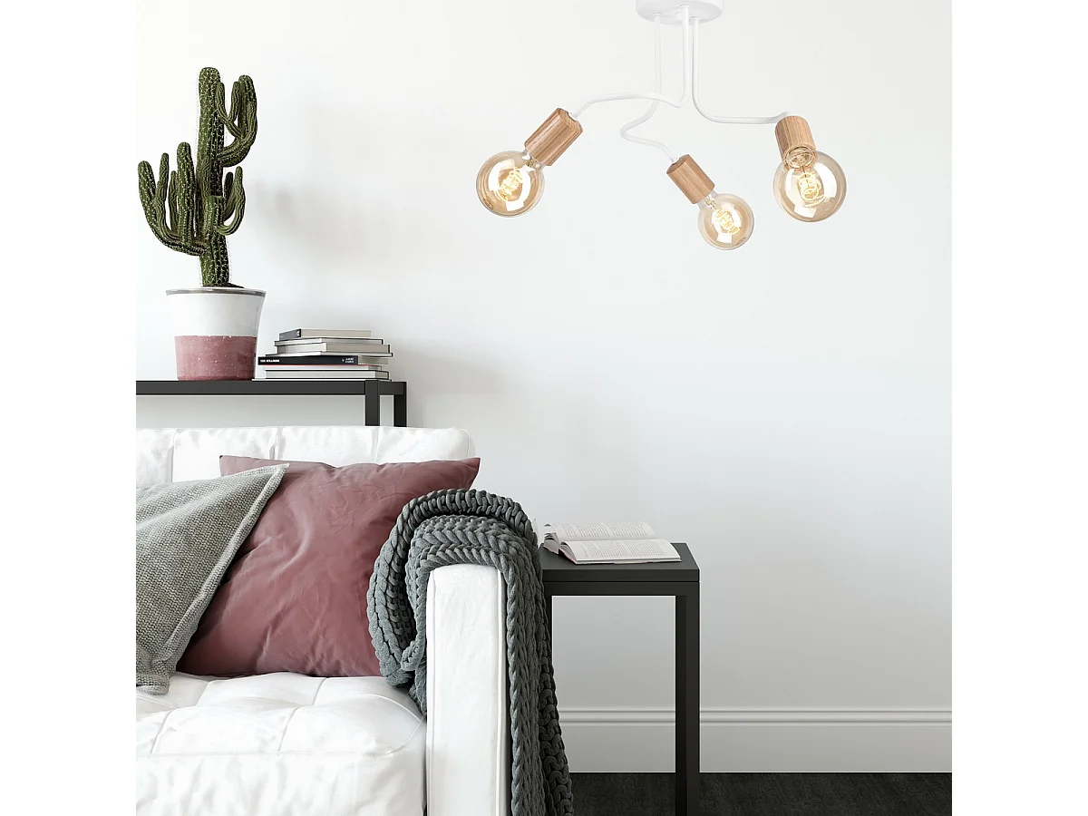 Lampa Sufitowa Conor, Biały, 26x40x40 cm, Seven Design