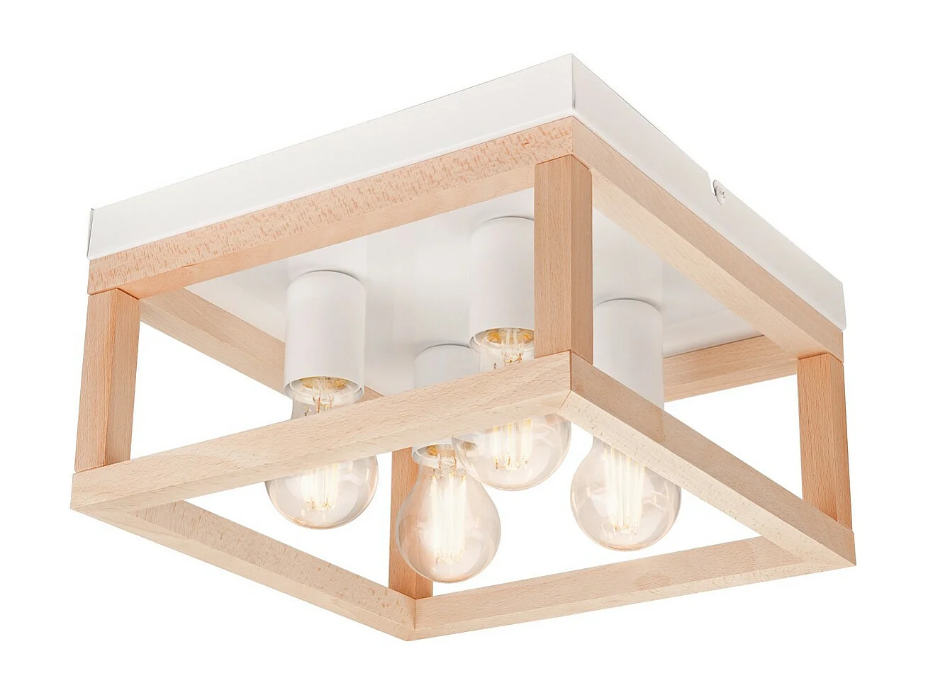 Candeeiro de Teto Villy 1, Castanho, 17x30x30 cm, Seven Design