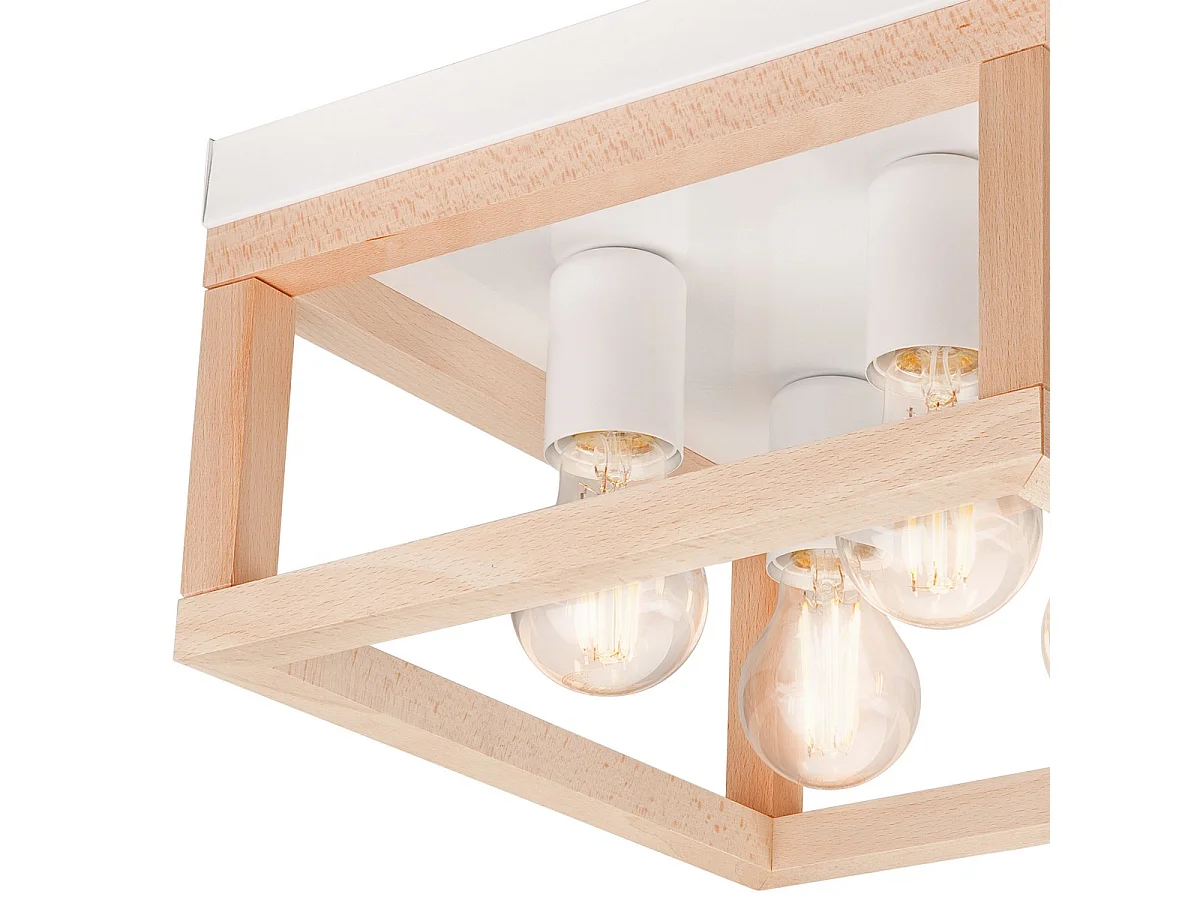 Candeeiro de Teto Villy 1, Castanho, 17x30x30 cm, Seven Design