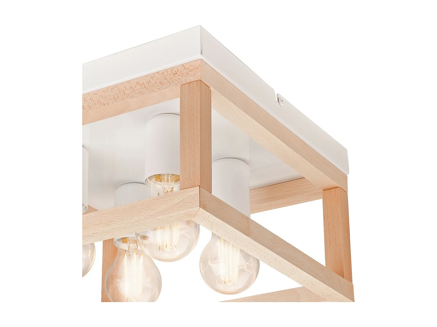 Candeeiro de Teto Villy 1, Castanho, 17x30x30 cm, Seven Design