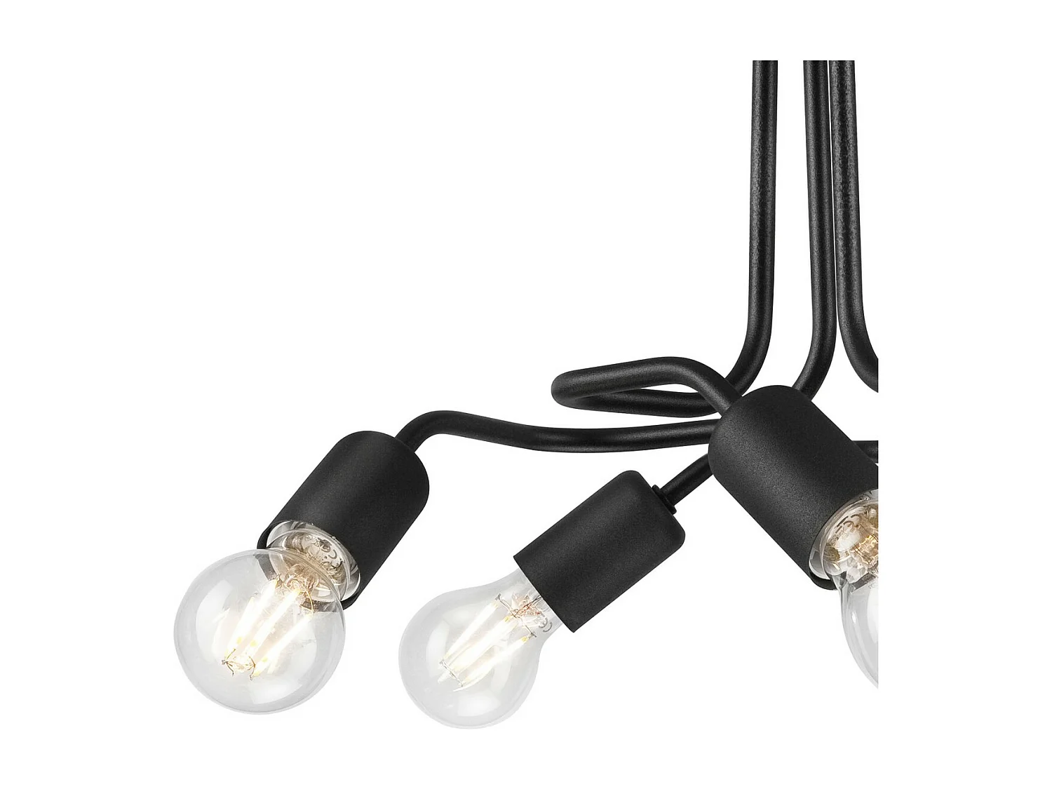 Plafondlamp Charlie, Zwart, 26x44x40 cm, Seven Design