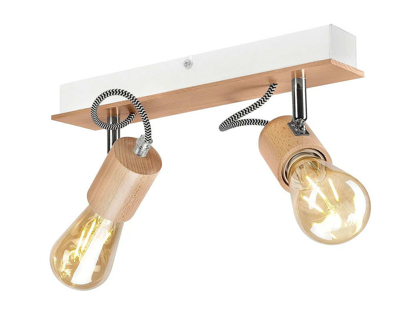 Plafonnier Gustavo 2, Marron, 13x33x10 cm, Seven Design