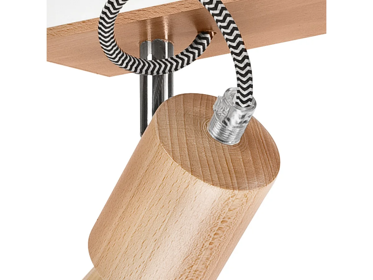 Plafonnier Gustavo 2, Marron, 13x33x10 cm, Seven Design