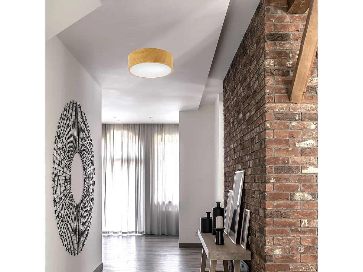 Plafondlamp Dante, Bruin, 8x26x26 cm, Seven Design