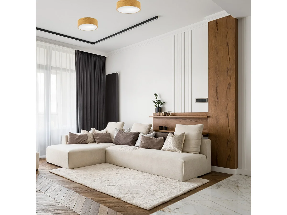 Plafondlamp Dante, Bruin, 8x26x26 cm, Seven Design