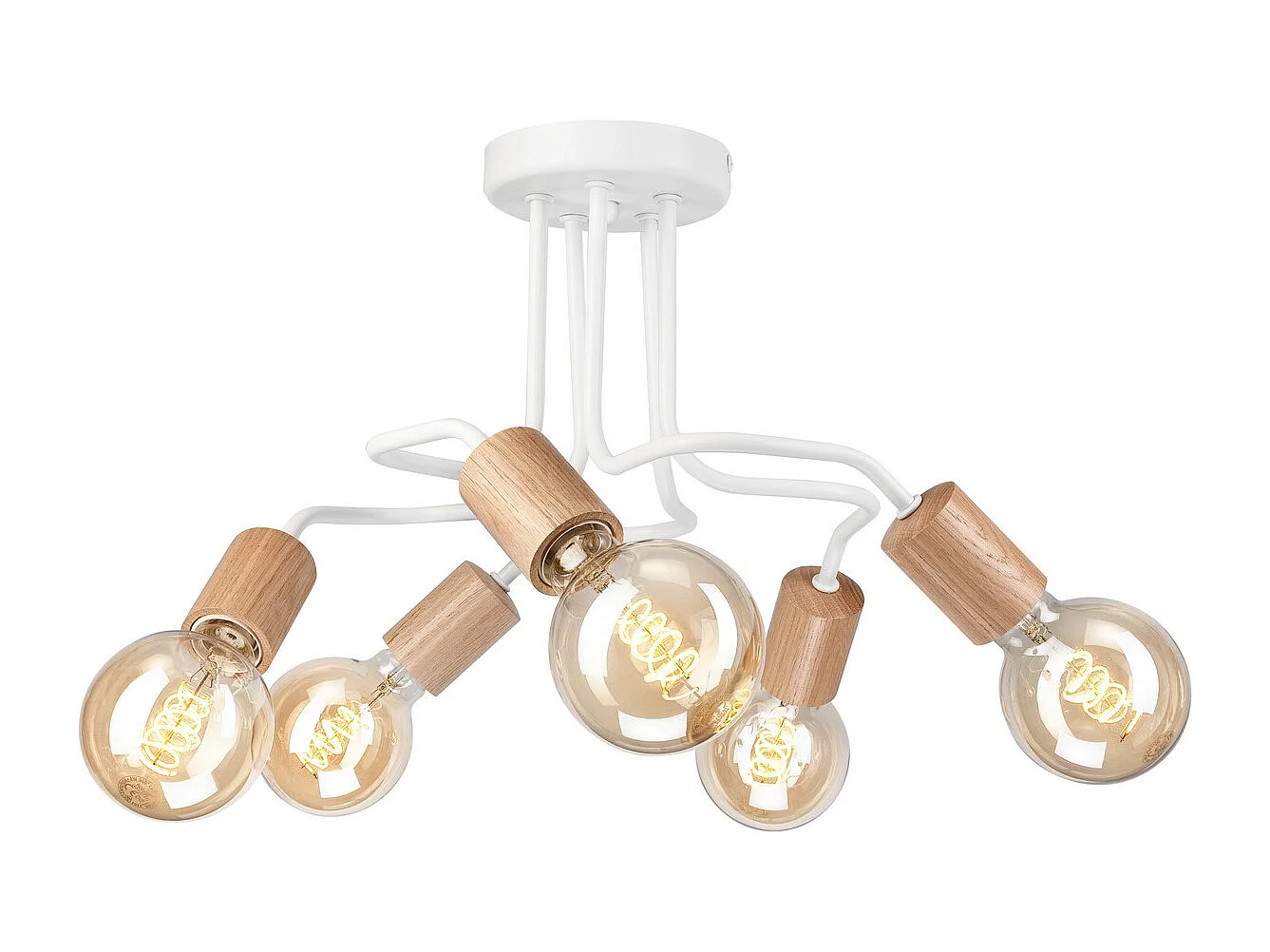 Plafonnier Conor, Blanc, 26x44x40 cm, Seven Design