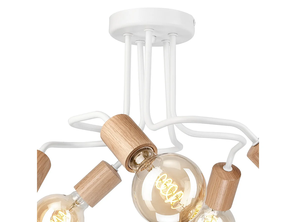 Plafonnier Conor, Blanc, 26x44x40 cm, Seven Design