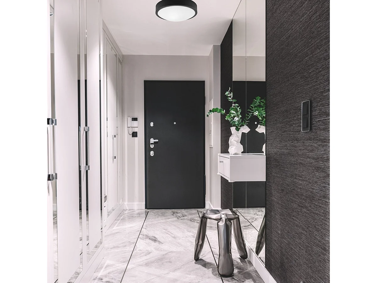 Plafondlamp Jonas, Zwart, 8x26x26 cm, Seven Design