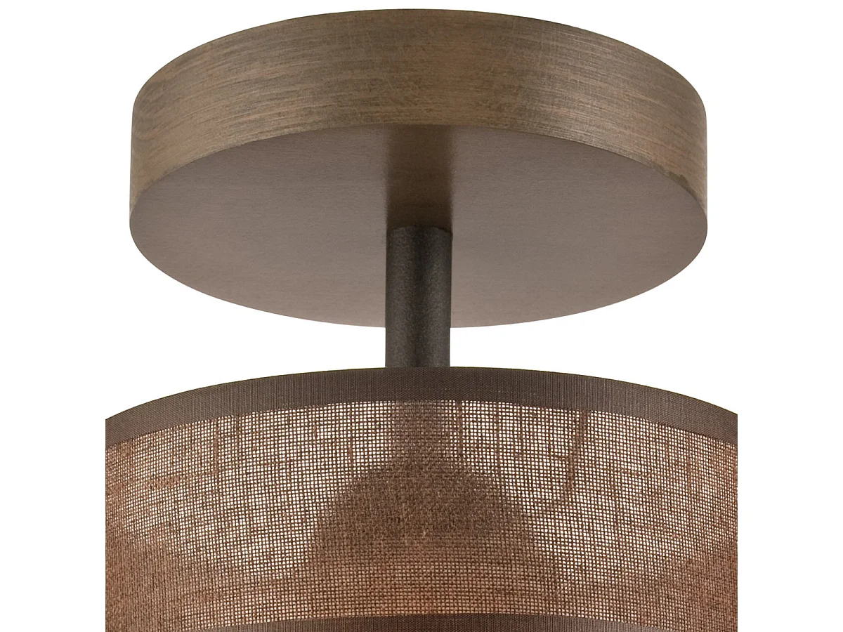 Plafonnier Andrea, Marron, 25x16x16 cm, Seven Design