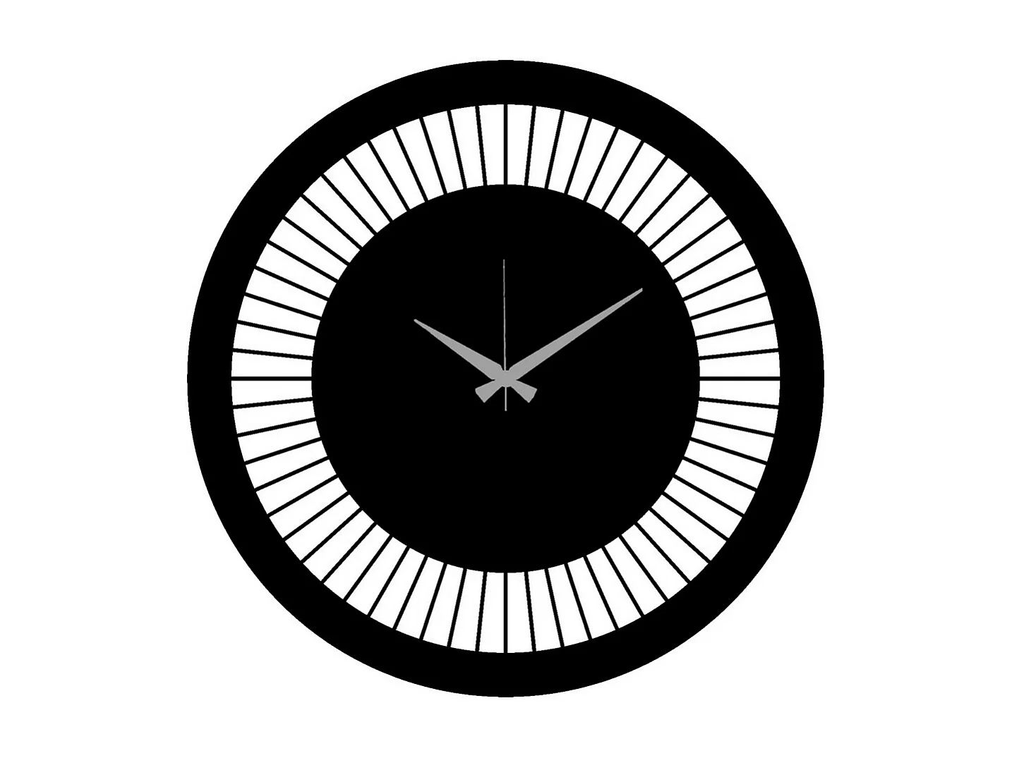 Horloge Murale Géométrique 57, Noir, 40x0,15x40 cm cm, EPIKASA