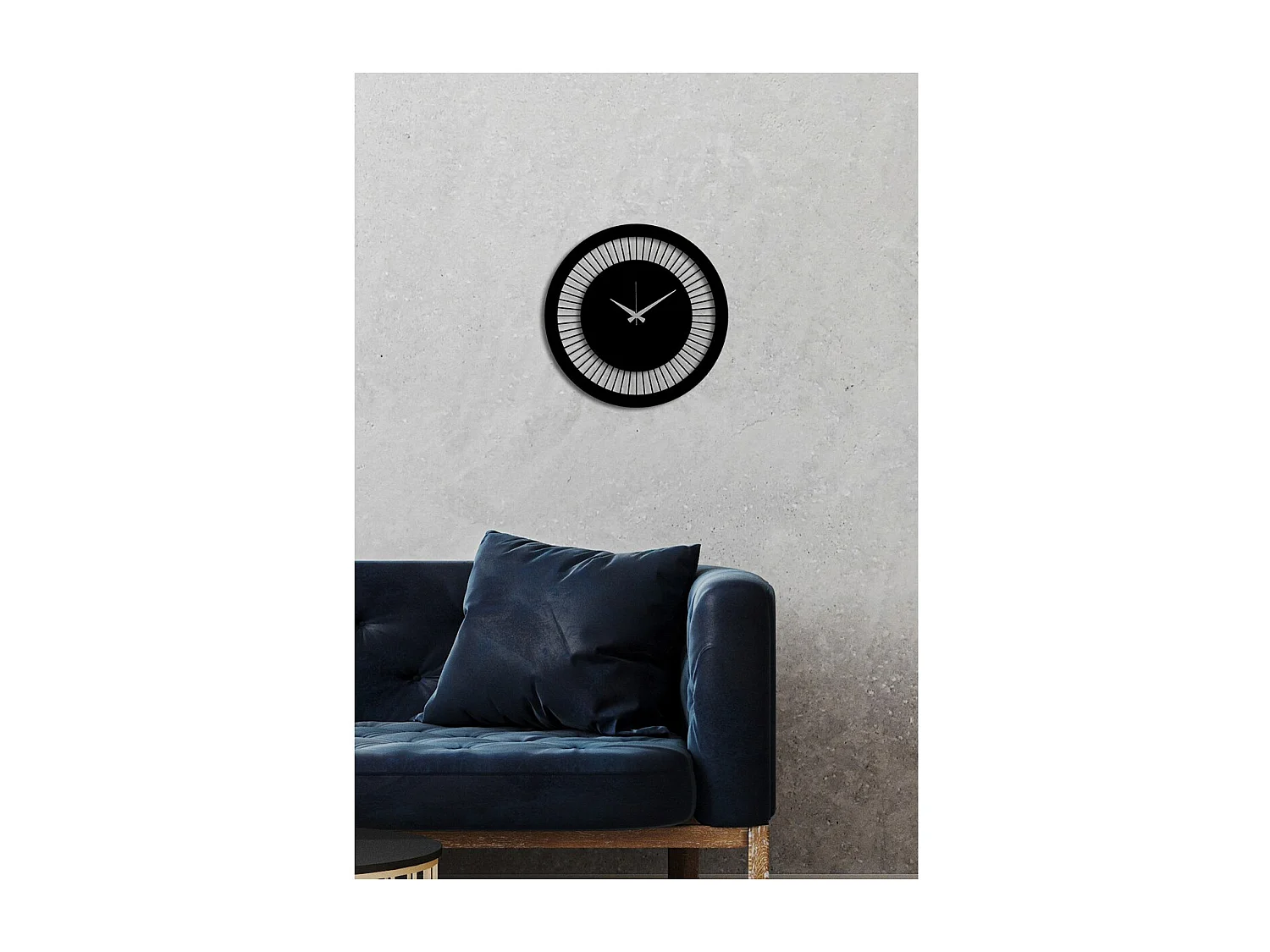 Horloge Murale Géométrique 57, Noir, 40x0,15x40 cm cm, EPIKASA