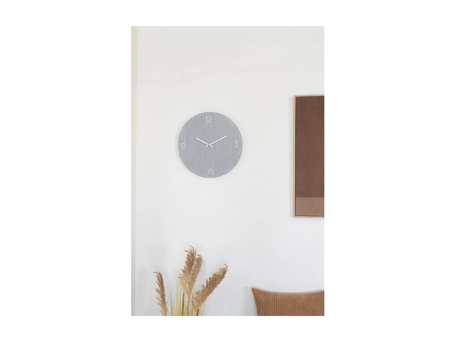 Horloge Murale Ravenna, Gris, 40x4x40 cm, Seven Design