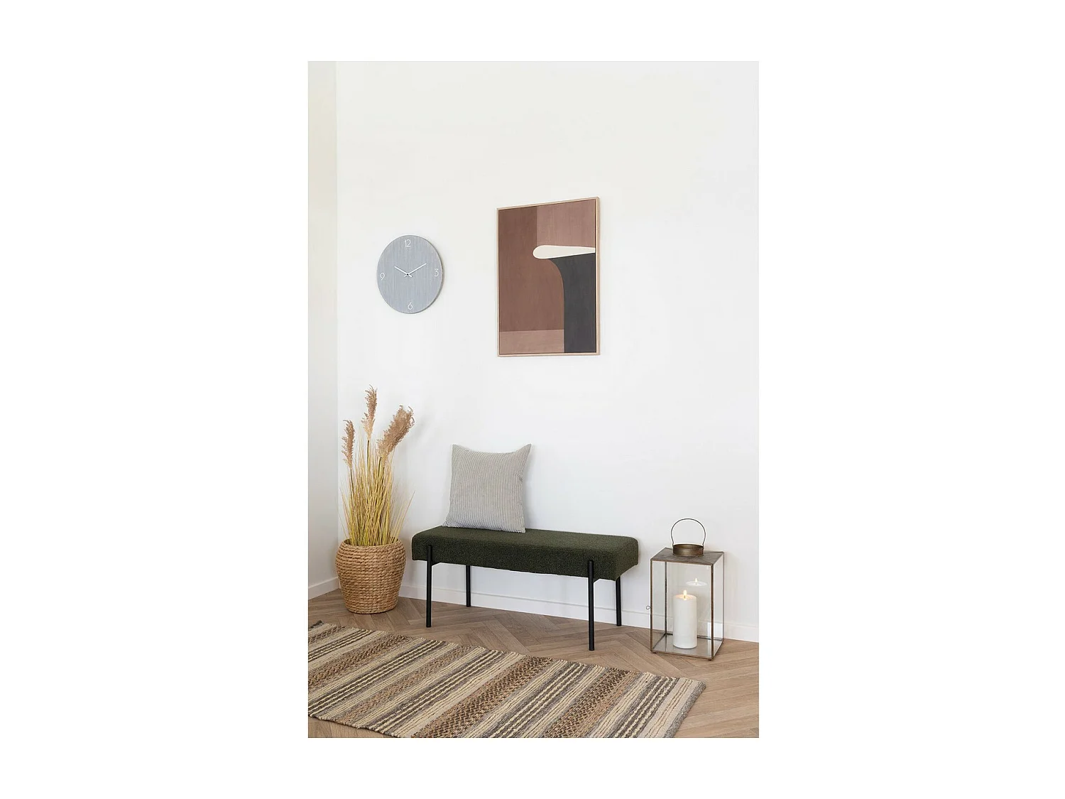 Horloge Murale Ravenna, Gris, 40x4x40 cm, Seven Design