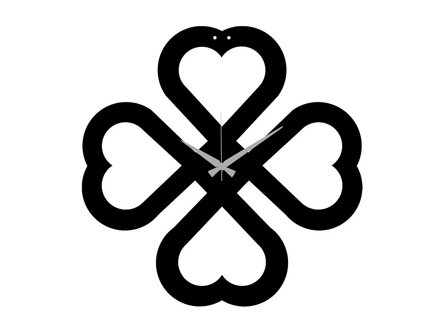 Orologio da Parete Fiore 6, Nero, 50x0,15x50 cm, EPIKASA