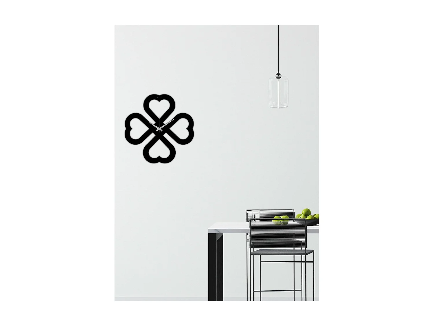 Orologio da Parete Fiore 6, Nero, 50x0,15x50 cm, EPIKASA