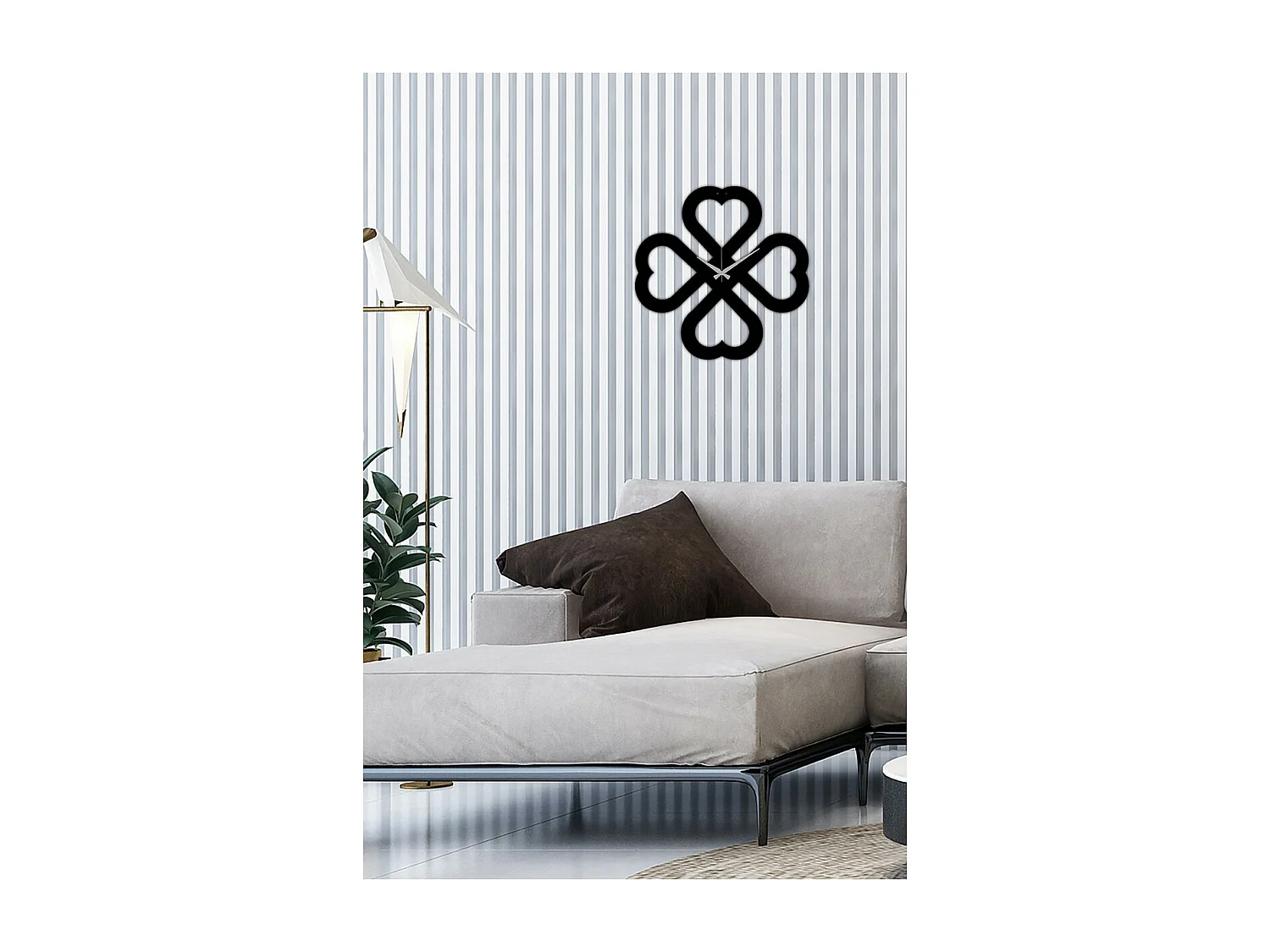 Orologio da Parete Fiore 6, Nero, 50x0,15x50 cm, EPIKASA