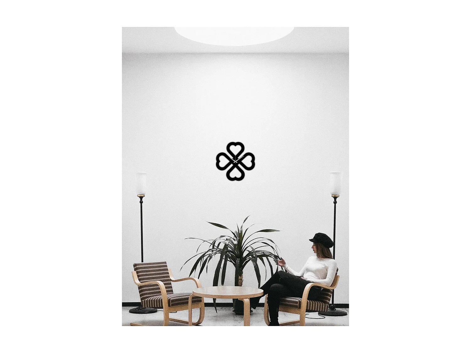 Orologio da Parete Fiore 6, Nero, 50x0,15x50 cm, EPIKASA