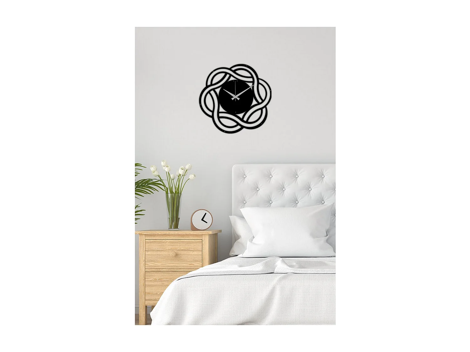 Horloge Murale Géométrique 19, Noir, 51x0,15x49 cm, EPIKASA