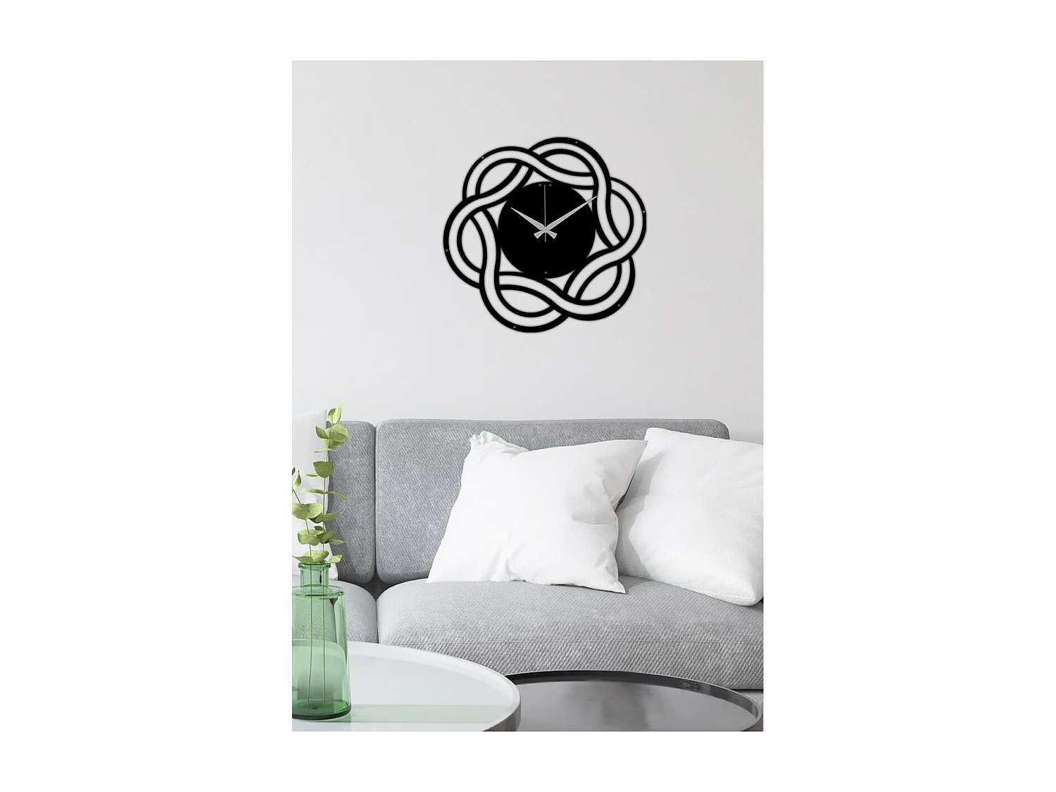 Horloge Murale Géométrique 19, Noir, 51x0,15x49 cm, EPIKASA