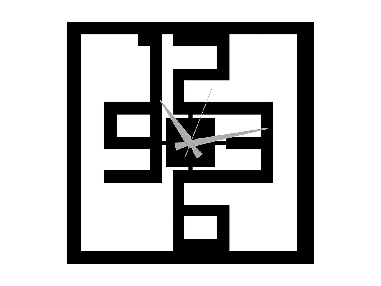 Relógio de Parede Números 5, Preto, 50x0,15x49 cm, EPIKASA