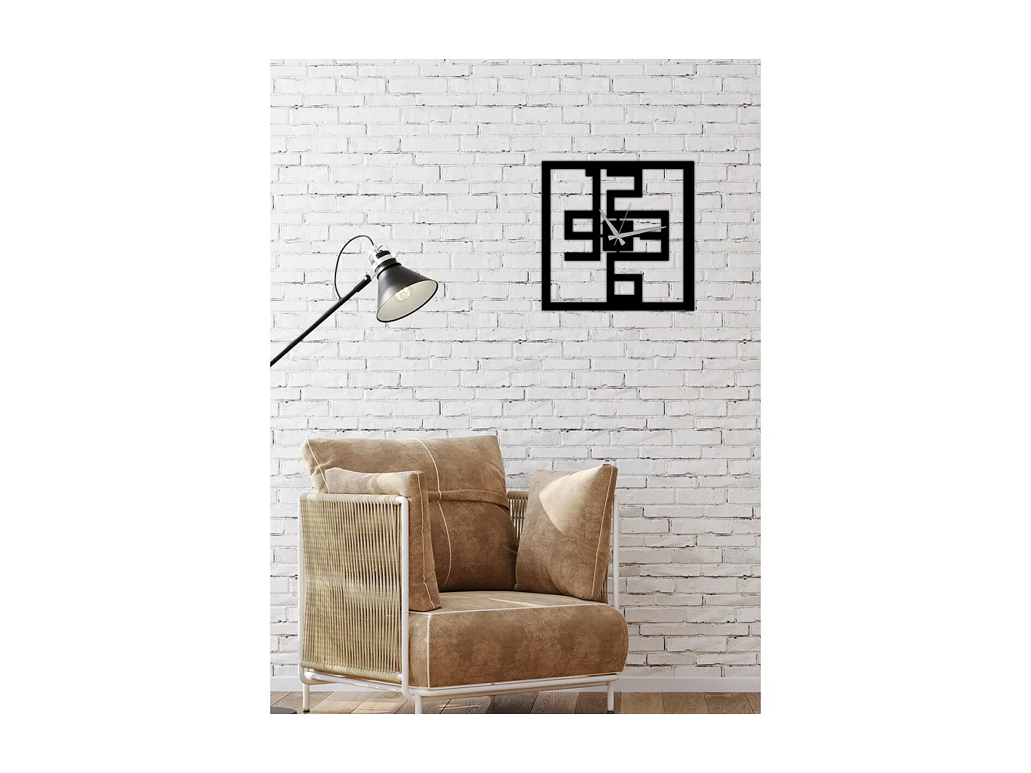 Relógio de Parede Números 5, Preto, 50x0,15x49 cm, EPIKASA